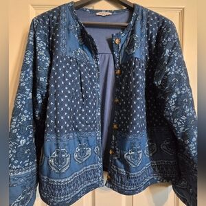 Polagram Blue Patterned Jacket
